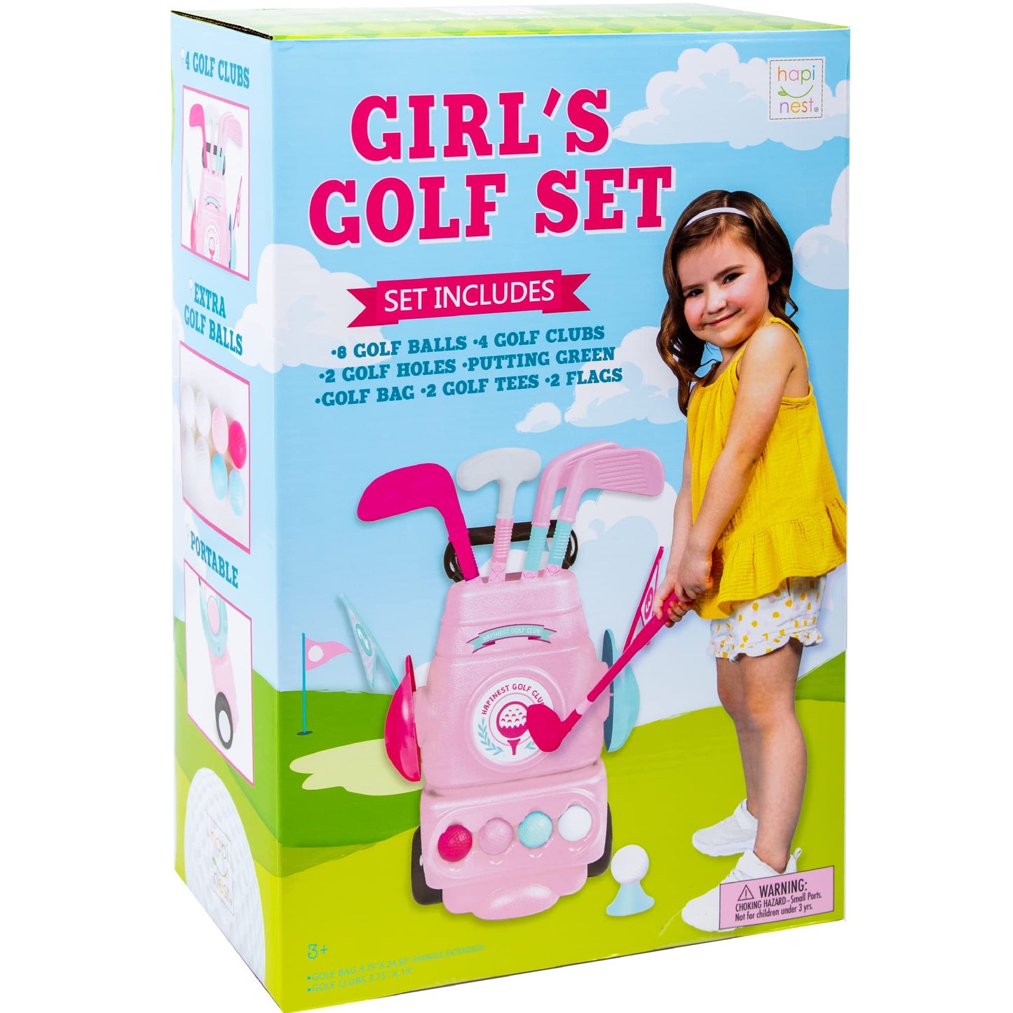 Hapinest Toddler Girl Golf Set, Pink