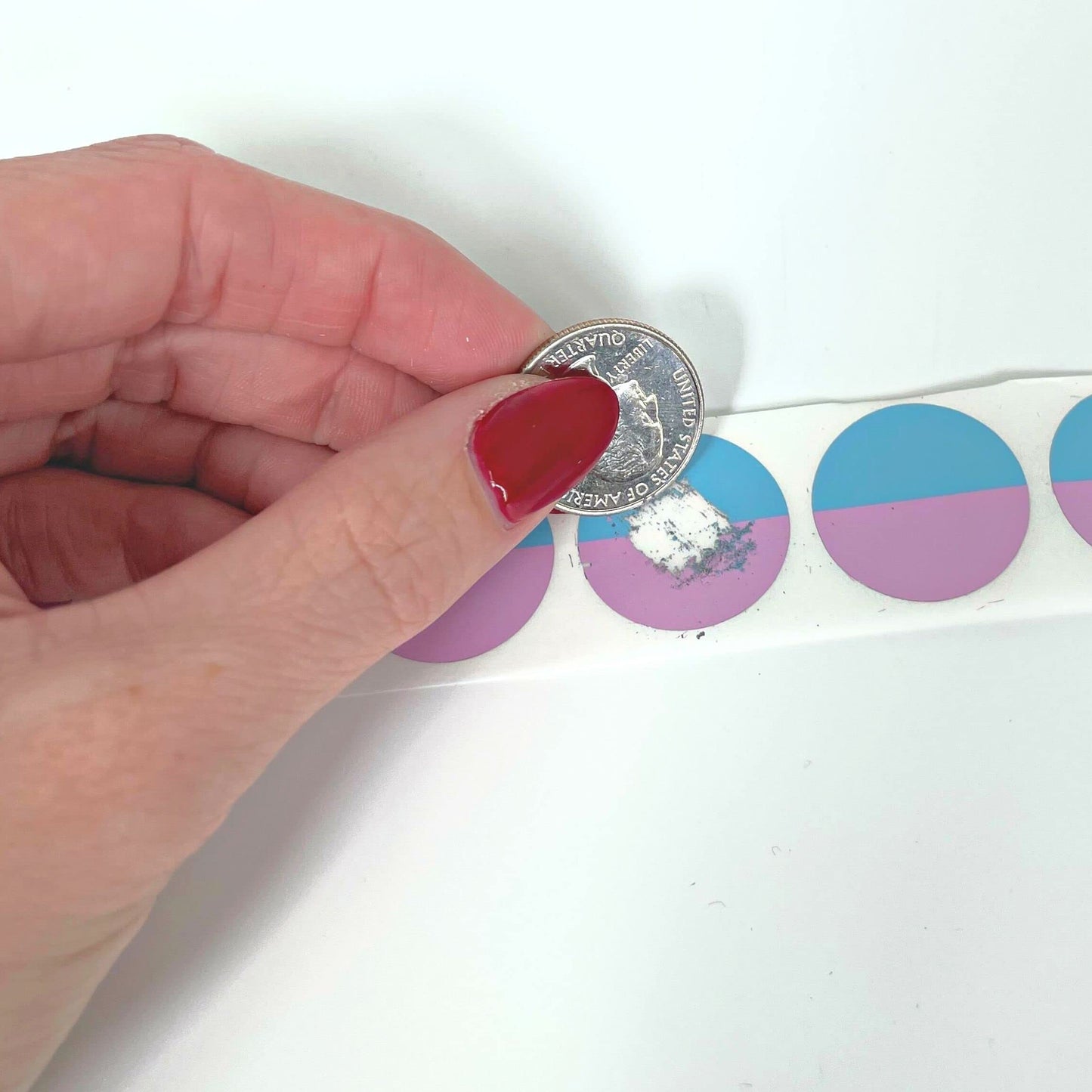 1000 pc Scratch Off Stickers | 1 Inch Round | Pink/Blue Gender Reveal Scratch Off Sticker | Perfect to Make Gender Reveal Scratch Off Cards