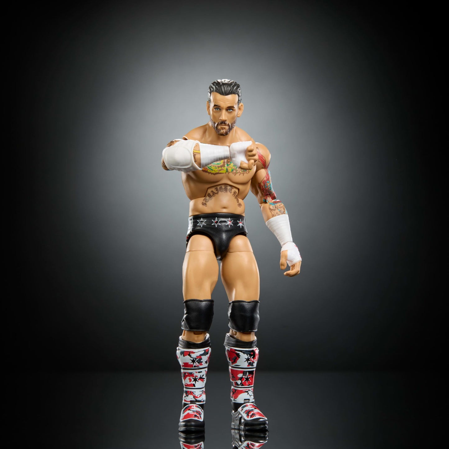 Mattel WWE Elite Collection Top Picks Action Figures & Accessories Set, 6-inch Collectible CM Punk with Swappable Hands & Ring Gear
