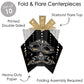 Big Dot of Happiness Masquerade - Table Decorations - Venetian Mask Party Fold and Flare Centerpieces - 10 Count