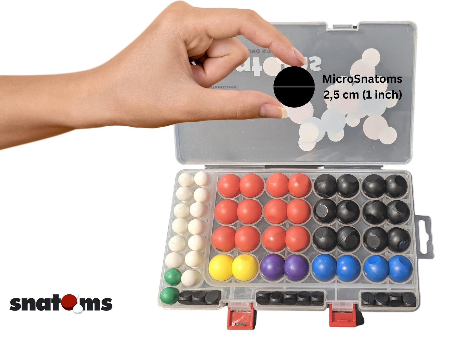 Snatoms MicroSnatoms Magnetic Molecular STEM Kit by Veritasium | Intro to Atoms, Molecules, Bonding, Chemistry | Science | Magnetic Molecular Modeling