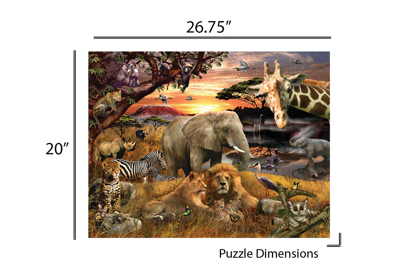 Springbok Wild Savanna 400 Piece Jigsaw Puzzle for Adult and Family