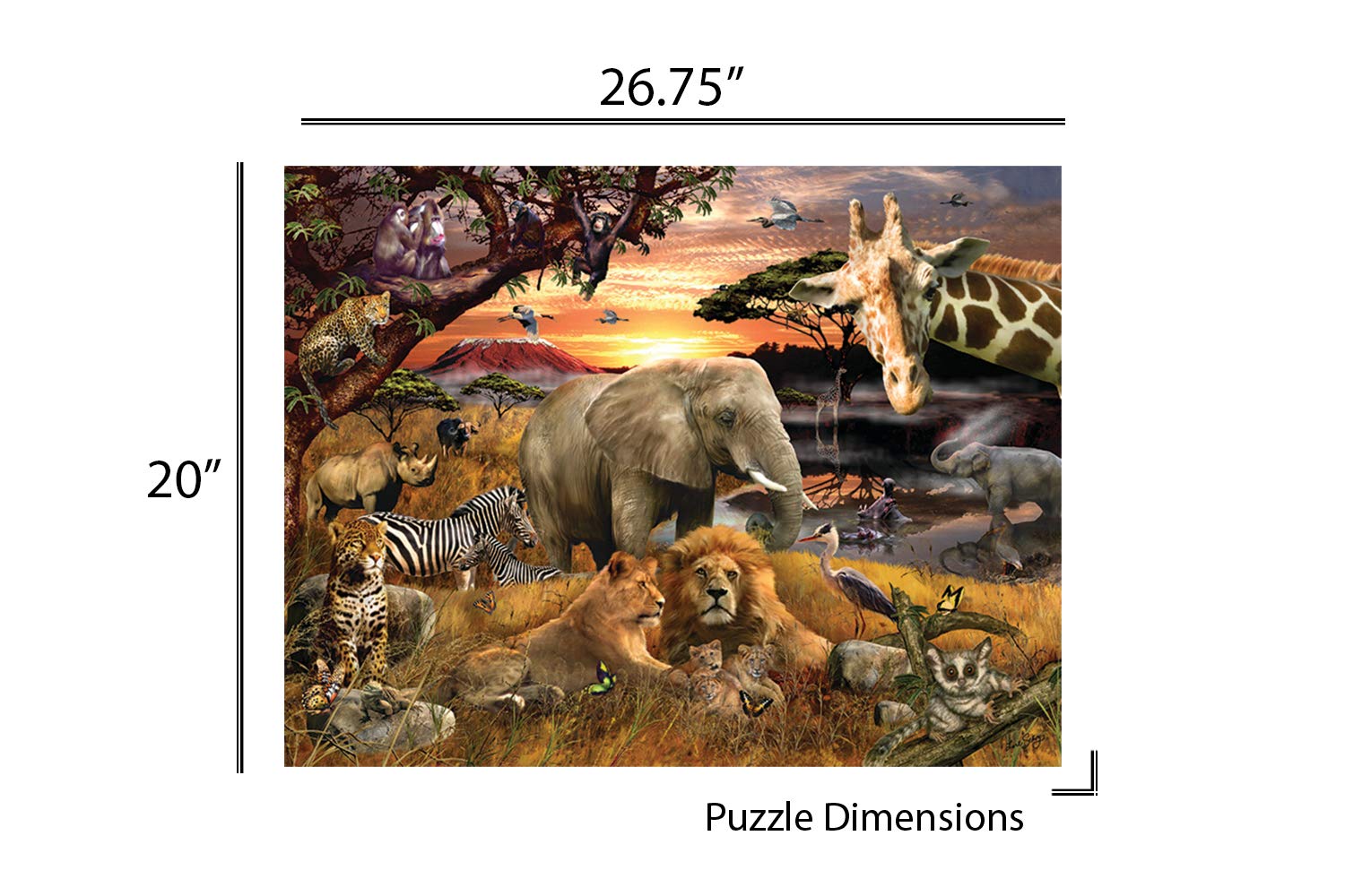 Springbok Wild Savanna 400 Piece Jigsaw Puzzle for Adult and Family