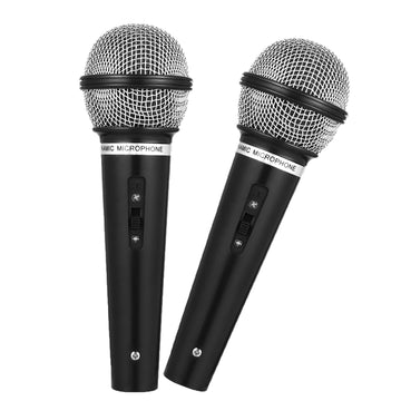PEWHAUL 2 Pcs Fake Microphones, Pretend Play Toy, Plastic Prop Microphones for Birthday Party, Stage Performance, Singing, Dancing, Role Playing
