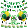 Bessmoso 56 Pcs Garbage Truck Birthday Decoration Trash Truck Birthday Banner, Latex Balloons, Cake Topper, Cupcake Toppers Trash Waste Management