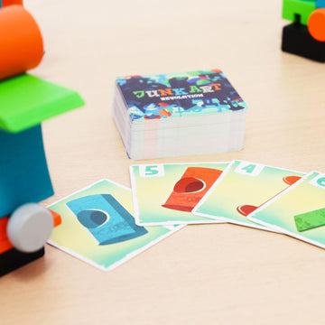 Ludonova Junk Art Revolution Board Game - Build Wild Sculptures and Earn Fame Around The World in a Creative Dexterity & Balance Challenge for Kids