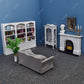 iLAND Dollhouse Furniture of Dollhouse Couch Fit Modern Miniature Accessories and Furniture, 1/12 Scale Mini Living Room Decor Chic Khaki Drills