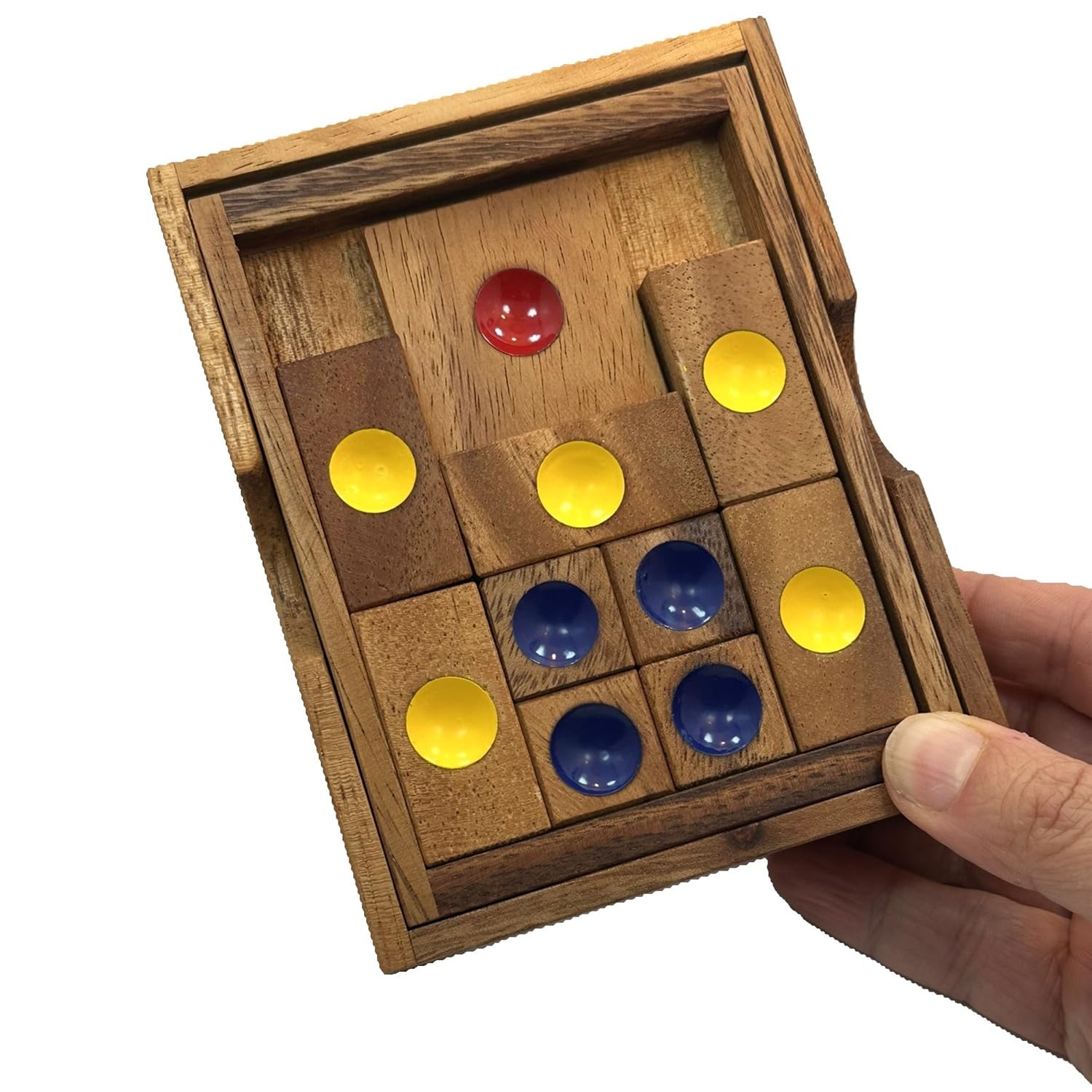 Towards Freedom Wooden IQ Sliding Block Brainteaser Puzzle Travel Game Gift