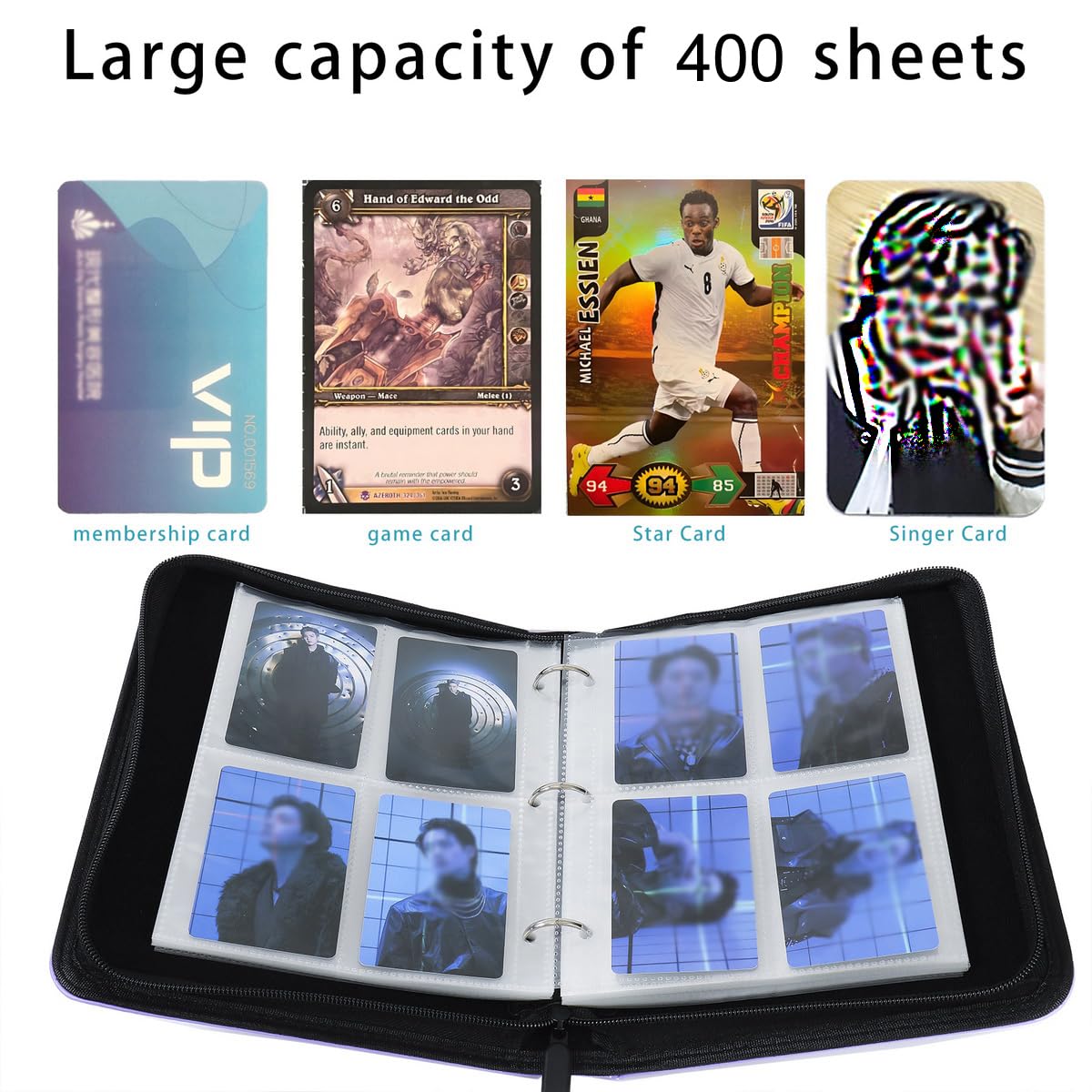 Photocards Binder 400 Pockets Album Photo Card Holder Collection Merch for Army Fans Gifts