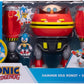 JAKKS Pacific Sonic The Hedgehog 2.5" Action Figure Hammer Egg Robot Deluxe Playset. 360 Degree Spin Attack and Projectile Cannon Arms! 3 Strikes