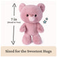 GUND Rose Kai 10-Inch Pink Teddy Bear Stuffed Animal with Heart-Shaped Nose