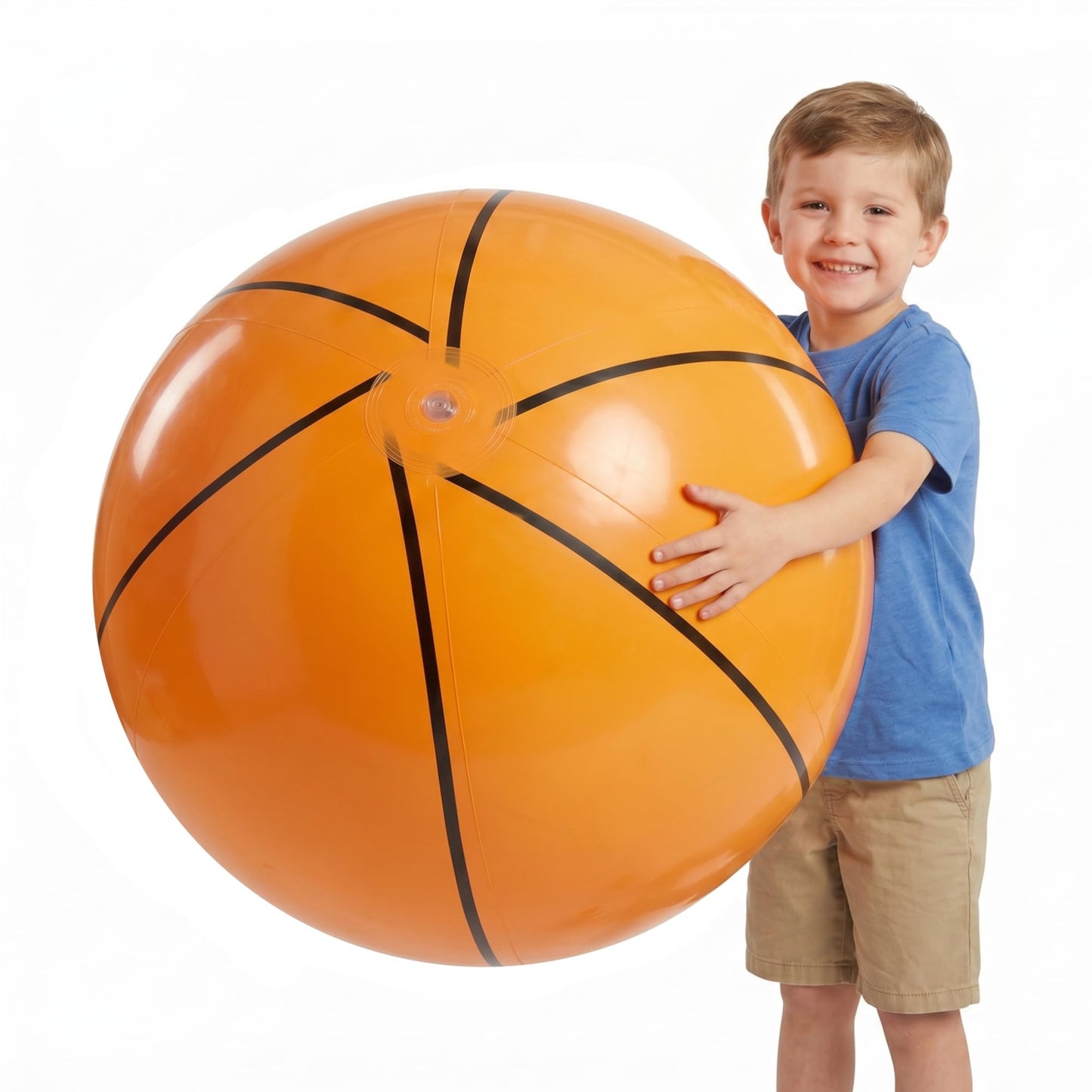 24-Inch Giant Inflatable Basketballs - Blow Up Party Decoration - 3 Pack