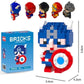 Nanoblock Superheroes Building Blocks Nanoblocks Action Figures Superhero Characters Mini Bricks Collectible Display Set Comicbook Superhero 5-Pack