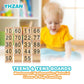 YHZAN Montessori Teens and Tens Boards Family Version Kids Wooden Toy Early Development Math Material for 1 year old up