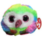 TY UK Ltd 2005121 Owen Owl Puffies Plush Animal, Multicolor, 7cm