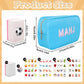 American Mahjong Game Set,Mahjong Tile Game,Mahjong Set with 128 Premium Pink Tiles(1.18'') Animal and Food Pattern with Handbag for picnics, Camping