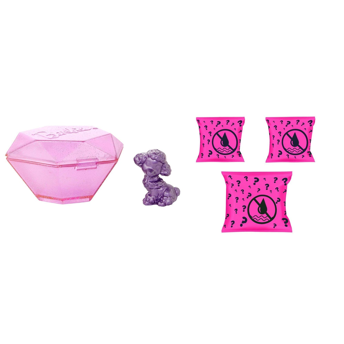 Barbie Colour Reveal Pet Set in Diamond-Shaped Case with 5 Surprises