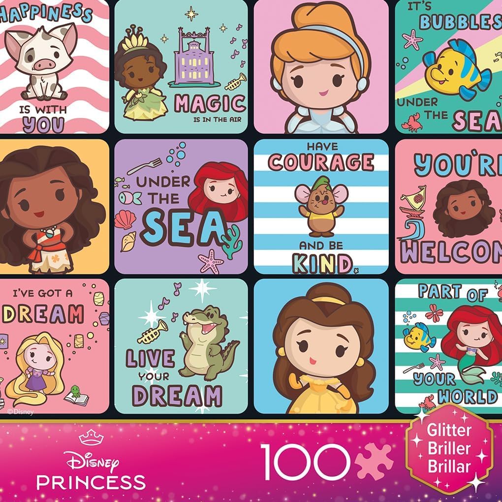 Ceaco - Disney Princess Collage - 100 Piece Jigsaw Puzzle for Kids Ages 6-8