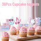 36PCS Eras Party Cupcake Toppers, Eras Cake Topper, Music Singer Super Star Cake Decorations Music Birthday Party Decorations, Guitar Themed Party