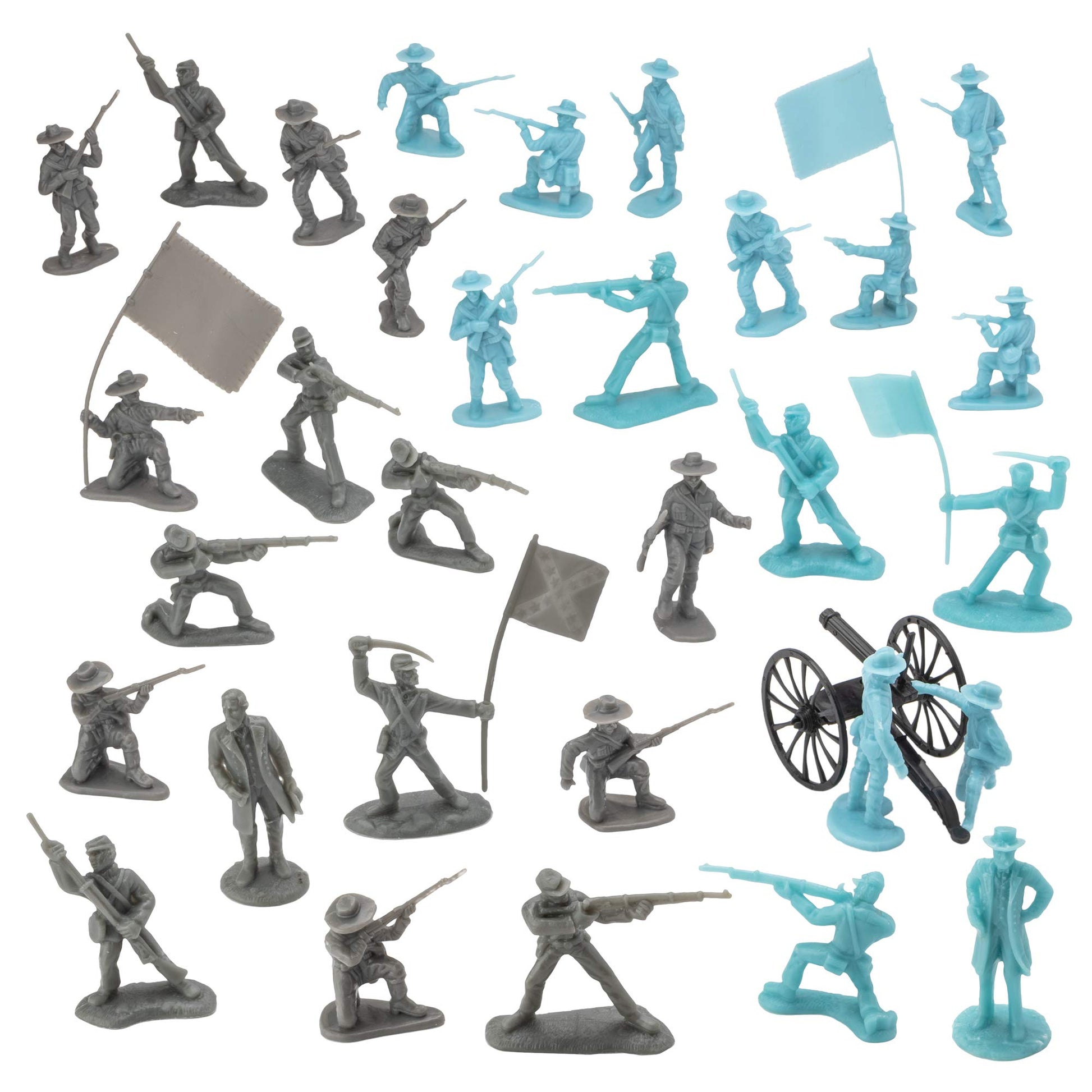 BMC Civil War Plastic Army Men - 32pc Battle of Petersburg Soldier Figures