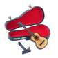 Wood Miniature Guitar Replica with Stand and Case Home Decoration Sculpture