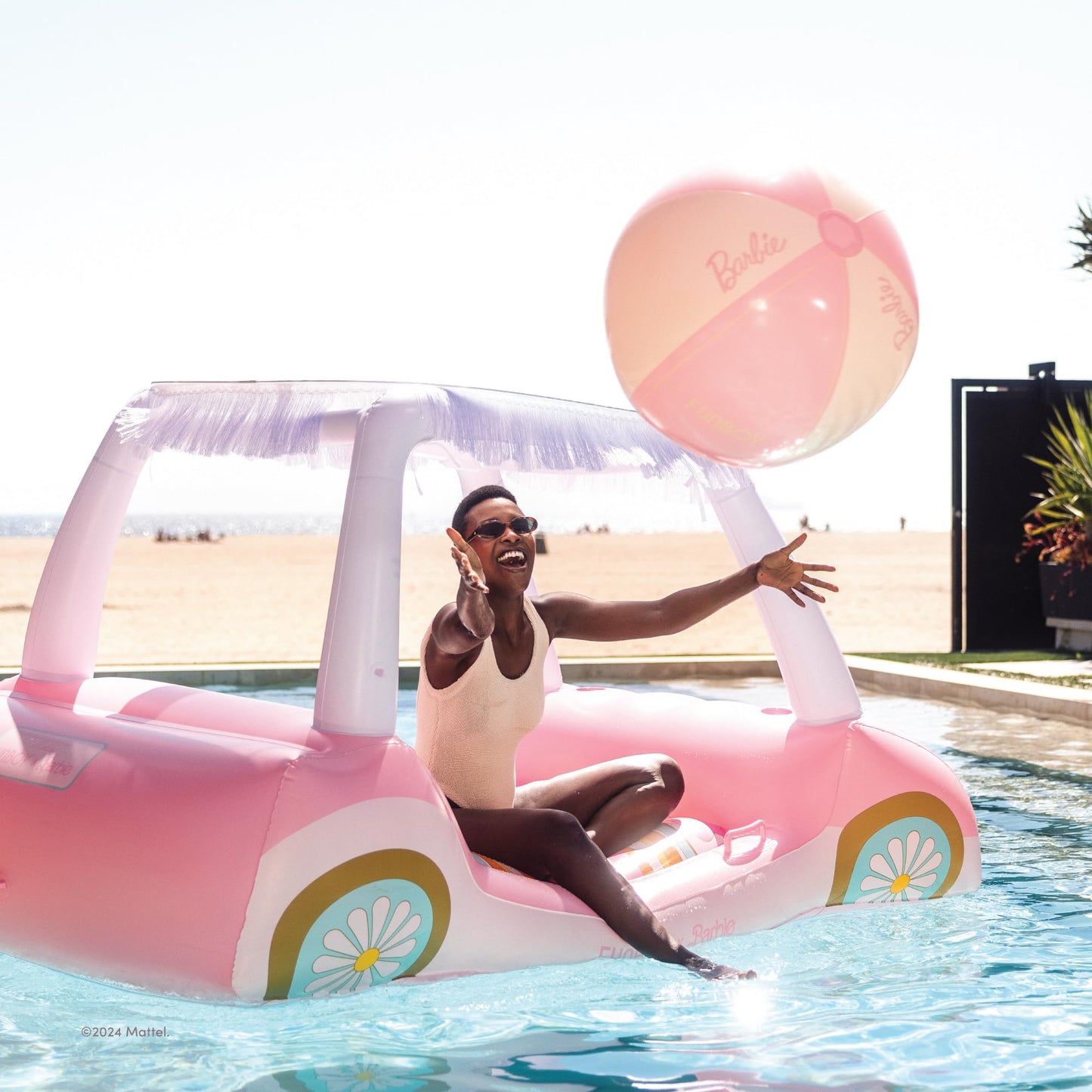 Barbie & FUNBOY Giant Beach Ball Pool Float, 20'' Size