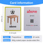Toys&Sports/Instrument/Classroom/Prepositions Flash Cards English Kids Montessori Learning Toy Child Pocket Card Pre-Kindergarten