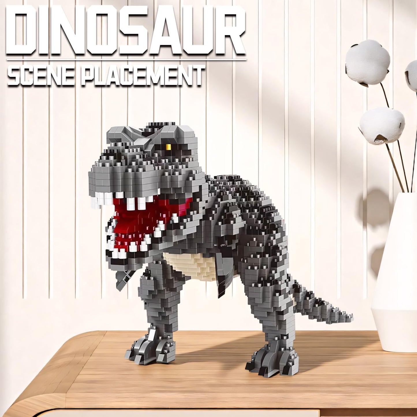 Myth Qholve Tyrannosaurus Rex Building Block Toy Realistic Dinosaur Model Kit STEM Educational Construction Bricks for Kids & Adults, Collector’s Gift