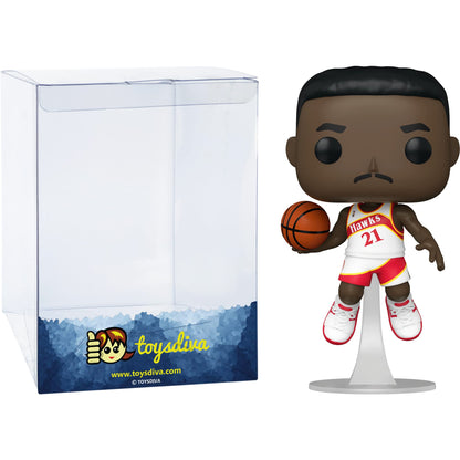 Funko Dominique W i l k i n s : P o p ! Basketball Vinyl Figurine Bundle with 1 Compatible 'ToysDiva' Graphic Protector (104-55217 - B)