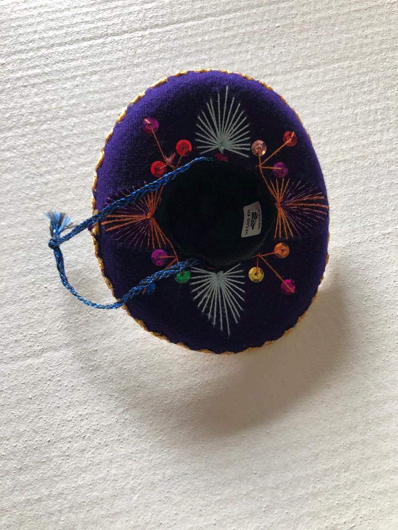 Set of 12 Mini Charro Hats, Party Decorations,6"Diameter, Mix Colors