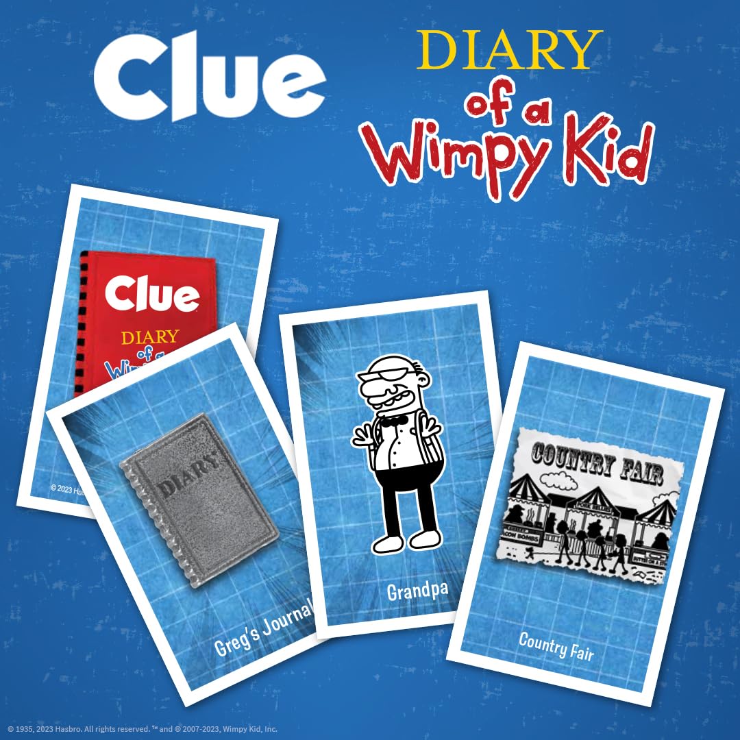 USAOPOLY CLUE: Diary of a Wimpy Kid | Solve the Mystery in This Officially-Licensed Collectible Clue Game Featuring Characters & Locations from