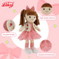 Linzy 15" Little Sweet Hearts Lily Doll, My First Plush Rag Doll for Girls