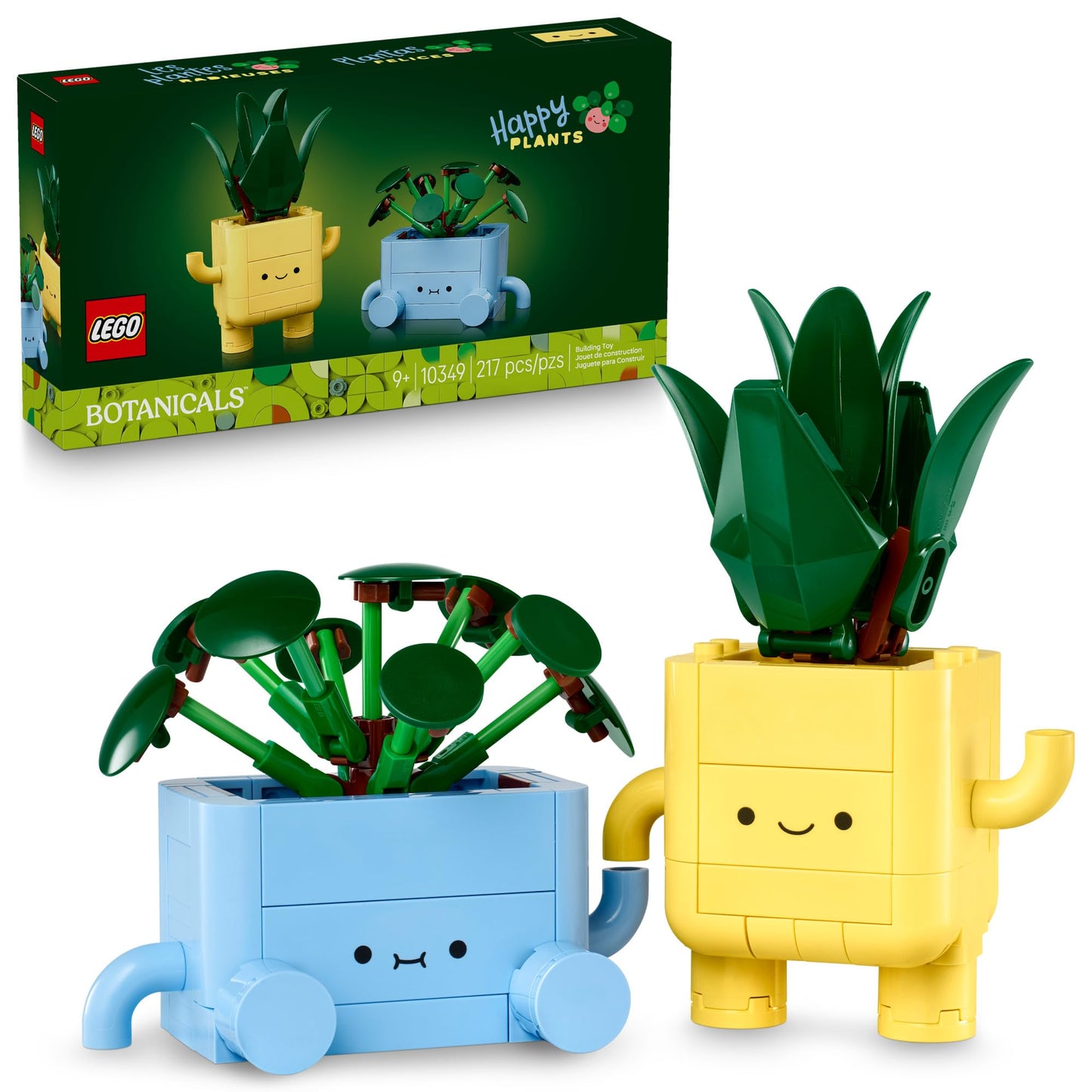 LEGO Botanicals Happy Plants Building Toy for Kids, Girls, and Boys 9+ - Playroom Decor for Desk or Shelf - Birthday Gift Idea for Young Gardeners