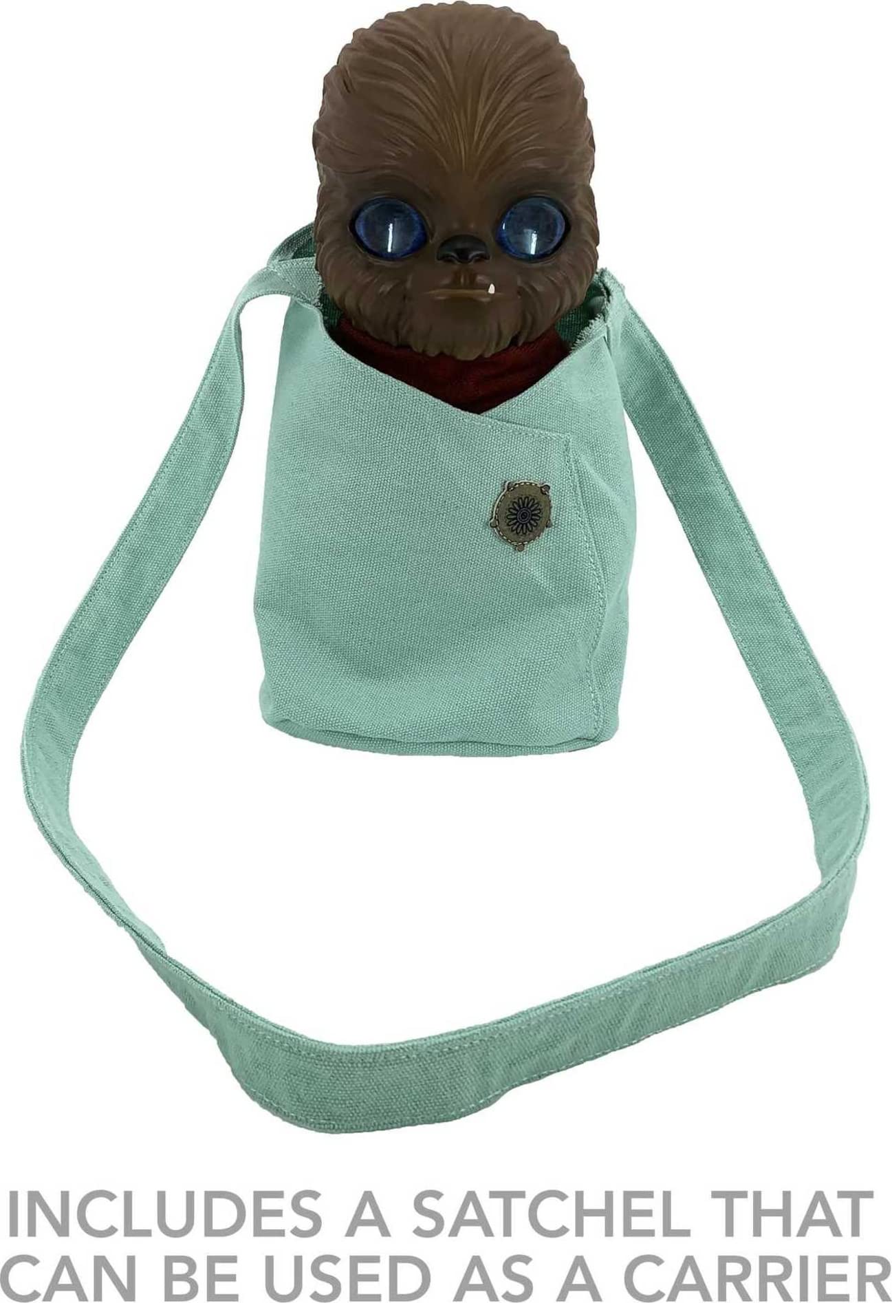 Mattel Star Wars Galactic Pals Plush Toy, Wookiee 11-inch Soft Doll Set with Carrier & Personality Profile Card for Personalized Experience
