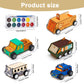 Minyaluck 5 Wooden Cars Craft Kit-Build & Paint Your Own Wood Model Car Kit,Wooden Crafts,Wooden 3D Puzzles