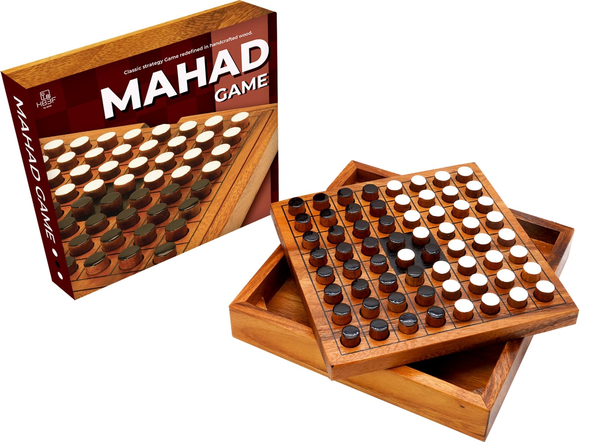 BSIRI Wooden Reversi Othello Board Game Classic Strategy Games of Family for Adults and Senior Wood Black and White Pieces and Great Gifting