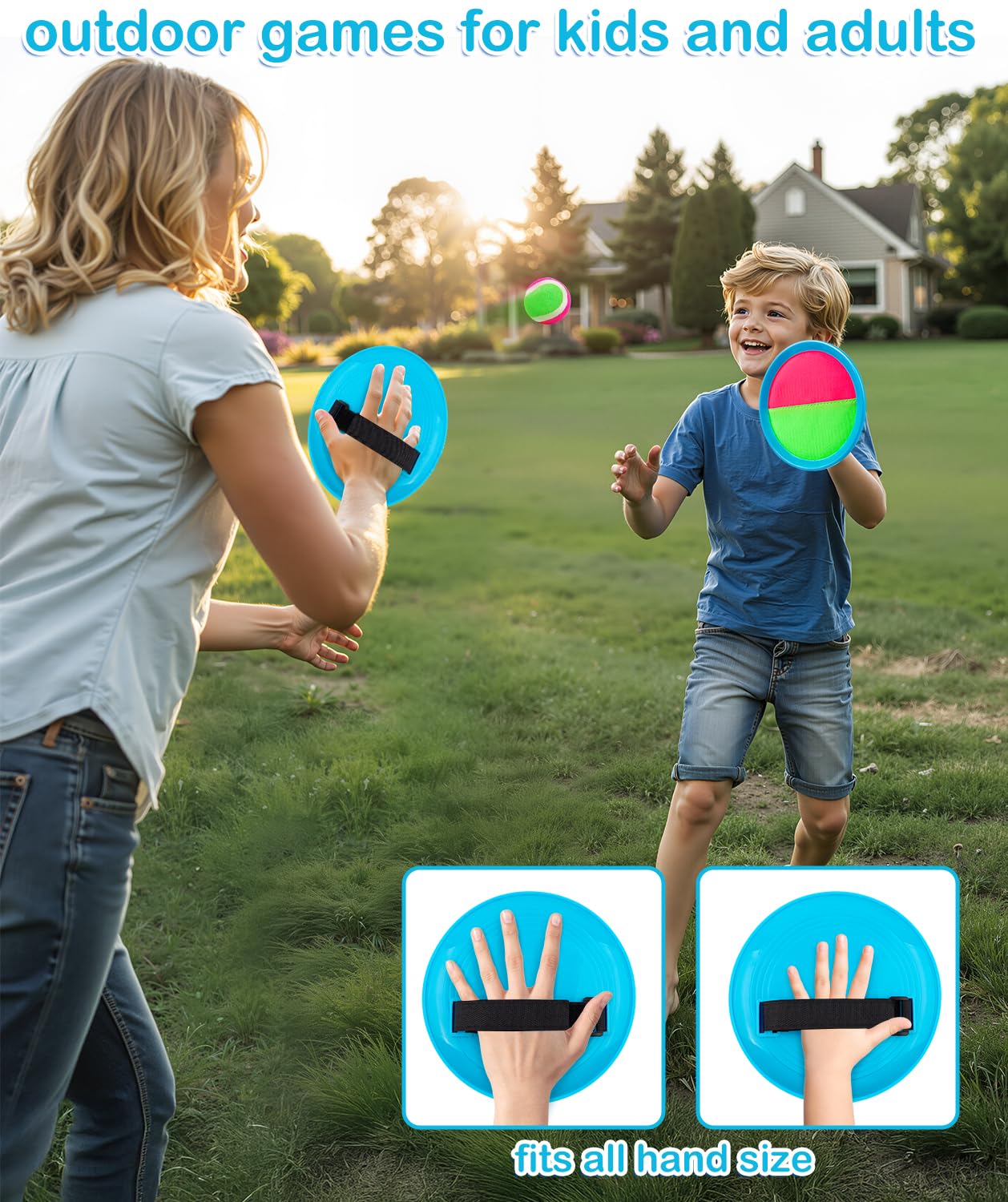 Qrooper Toss and Catch Ball Game, Outdoor Toys for Beach Pool Yard Camping