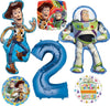Anagram Woody and Buzz Lightyear's 2nd Birthday Party Supplies Balloon Bouquet Decorations