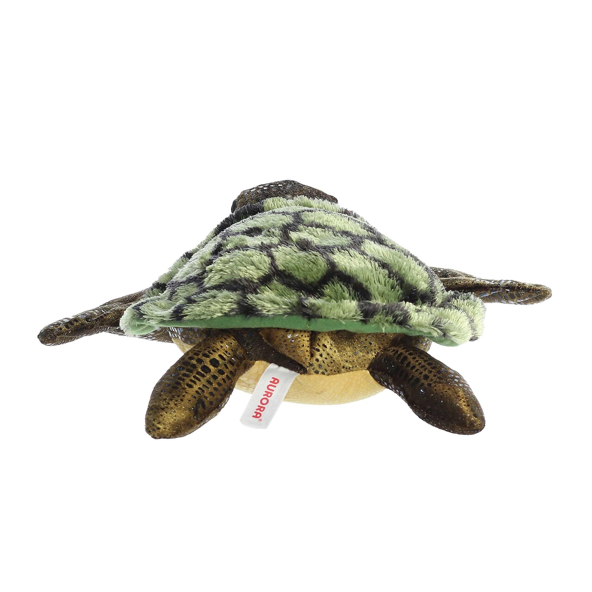 Aurora® Adorable Flopsie™ Sea Turtle Stuffed Animal - Playful Ease - Timeless Companions - Green 12 Inches