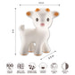 CaaOcho Pure Natural Rubber Teething Baby Toy - Sola the Goat Teether for Babies, BPA Free Baby Toy, All Natural Teething Toys for Babies 0-6, Safe