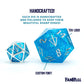 FanRoll Tales of the Valiant Mega D20 Dice, 35mm, Blue Valor, Mammoth Dice