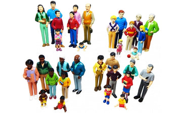 Cre8tive Minds Multi-Ethnic Pretend Play Family Set - 32 Pieces