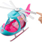 BARBIE - Barbie Helicoptere - Vehicule de Poupee - Helicoptere Rose + Bleu - Peut contenir 2 Poupees Barbie