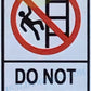 Five (5) Pcs Danger Do Not Climb On Racking Sticker (White, 2.5X6 Inch, Vinyl Sticker)