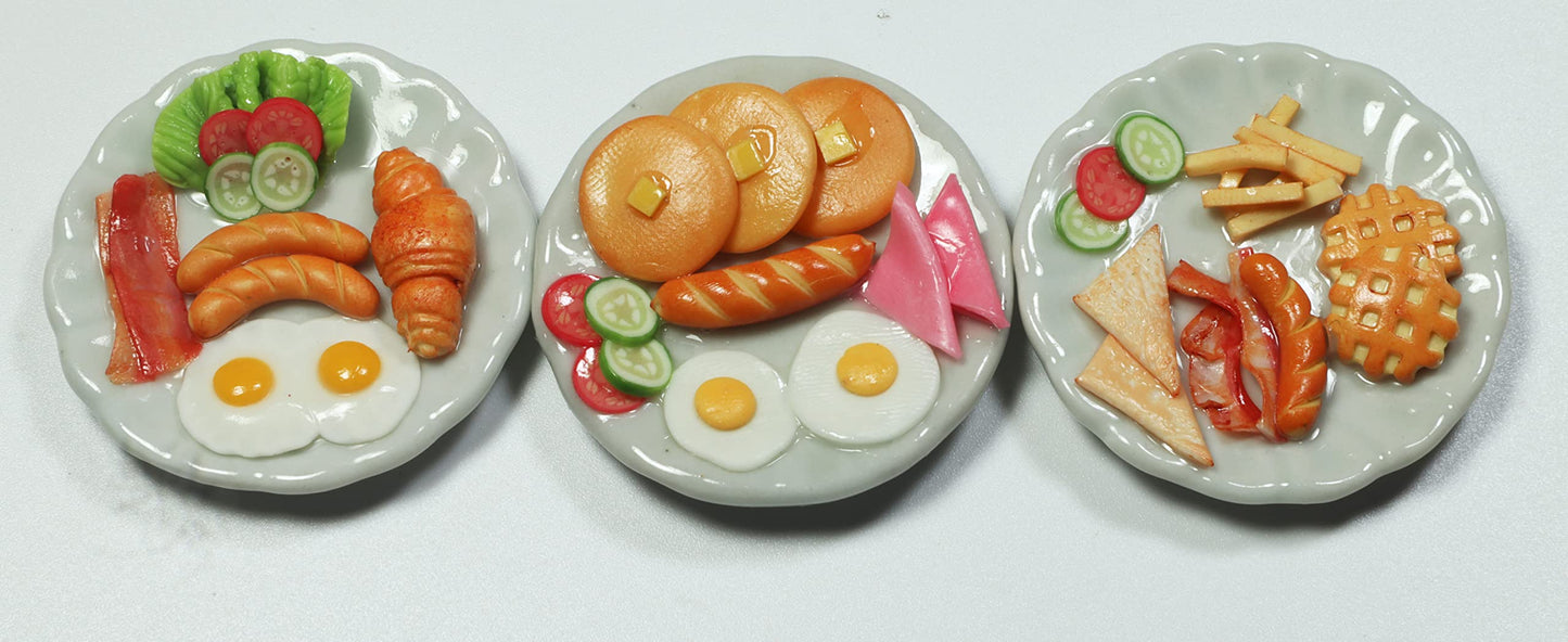 Mixed 3 Assorted Dollhouse Miniature Food, Dollhouse Collectibles