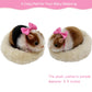 VOLOBE 5 Inches Silicone Hamster, Realistic Toy Hamster as Silicone Piglet Companion with Sleeping Pad Accessories for Kids Boy Girl Birthday Handmade