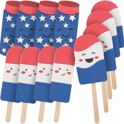 Foam Patriotic Cool Treats Magnet Craft Kit - Crafts for Kids and Fun Home Activities