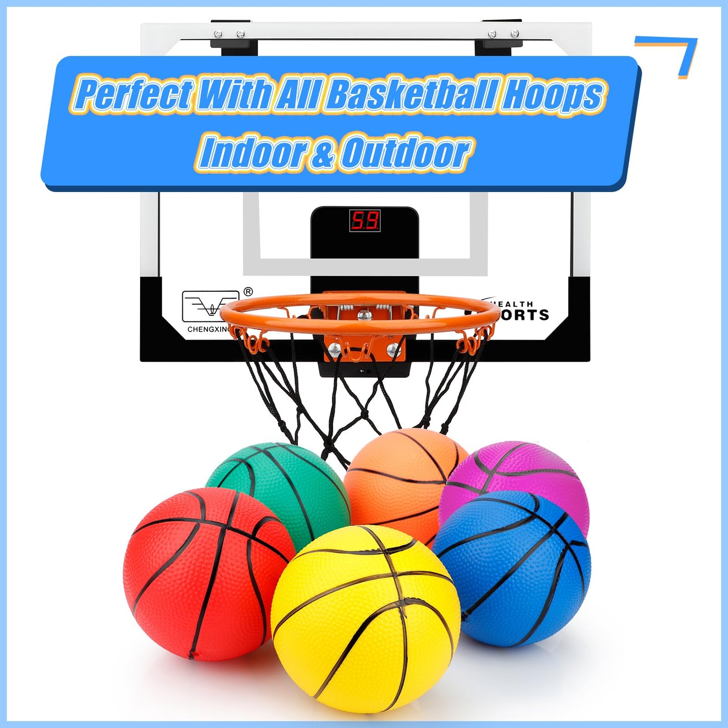 6" Mini Basketball Toy for Mini Pool Balls, Small Basketball for Over The Door Hoop, PVC Beach Balls for Kids Toddler Indoor 3 Pack