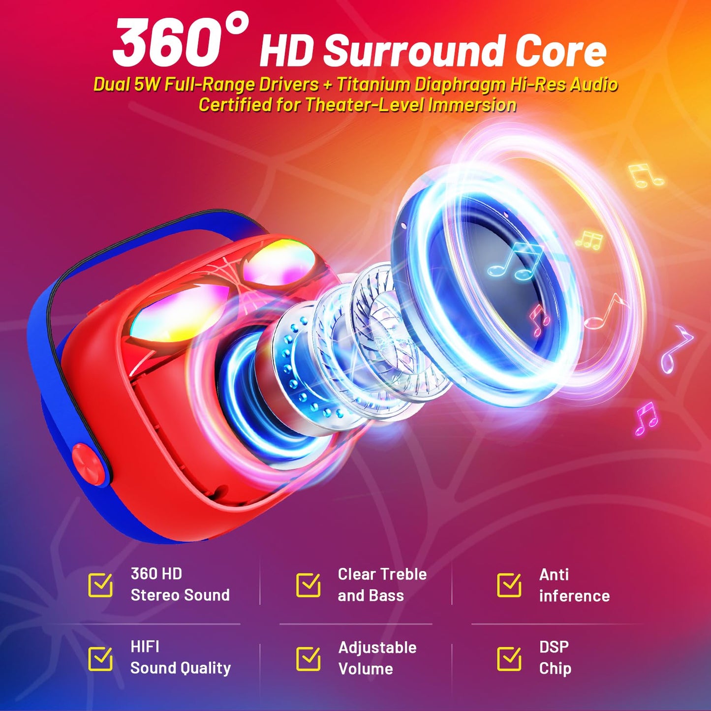 Mini Karaoke Machine for Kids Ages 3-12: Portable Bluetooth Speaker with 2 Wireless Microphone, LED Light Show for Kids 3 4 5 6 7 8 9 10 Year Old Boys