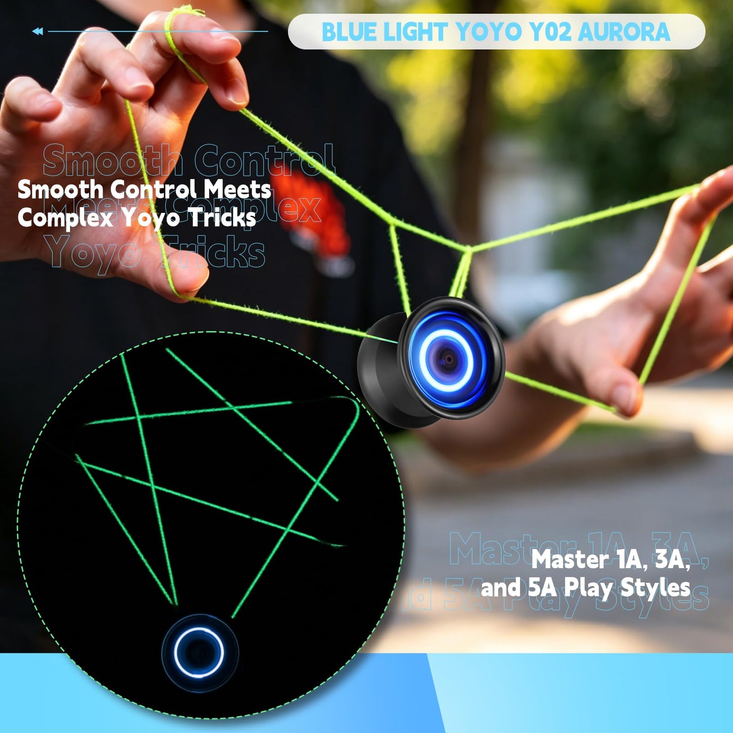 MAGICYOYO Y02 Aurora Professional Led Light Up Yoyo for Advanced Players